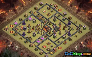 トップCOCタウンホール10ベースレイアウト＆マップフォーウォー＃13168