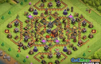 Top Coc Town Hall 10 Layouts i mapy do wojny i trofeum #13608