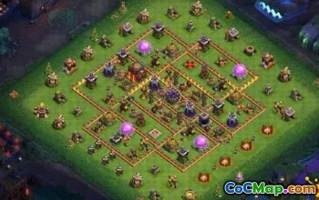 Top Coc Town Hall 10 Layouts i mapy do wojny i trofeum #15771