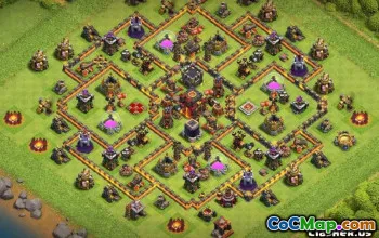 Top CoC Town Hall 10 تخطيطات وخرائط قاعدة لقريتك #12846