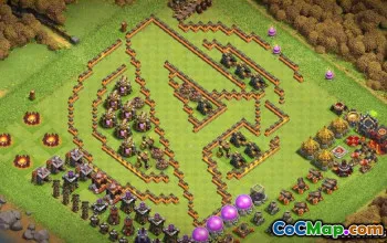 최고 Coc Town Hall 10 기본 레이아웃 및지도 : Home & Funny #14165