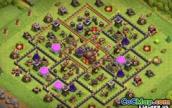 顶级COC市政厅10农业基础布局和地图＃11614