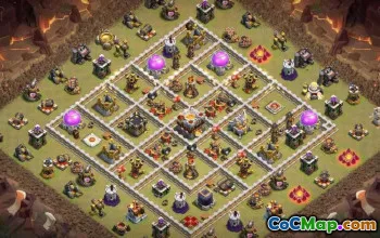 Top COC Town Hall 11 Layout di base: agricoltura, guerra e trofeo #15182
