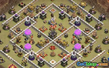 Top Municipio CoC 11 layout di base per agricoltura e trofei #16430