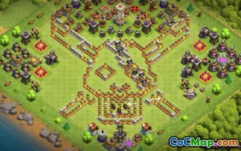 शीर्ष कोक टाउन हॉल 11 बेस लेआउट और फनी मैप्स #13197