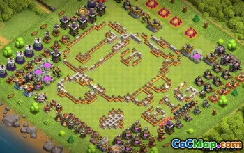 최고 Coc Town Hall 11 기본 레이아웃 및 재미있는지도 #13199