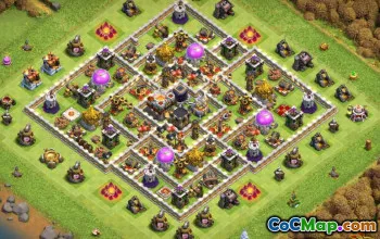 Top COC Town Hall 11 Layout di base e mappe per agricoltura e trofei #14276