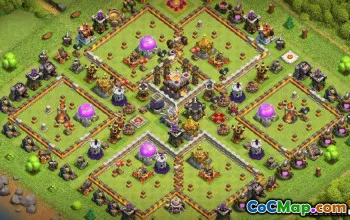 शीर्ष COC टाउन हॉल 11 बेस लेआउट और युद्ध और ट्रॉफी के लिए नक्शे #12941