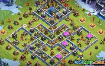 顶级COC市政厅12胜利的基本布局和地图＃11532