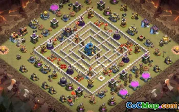 Top Coc Town Hall 12 Układy i mapy na wojnę i trofea #14331