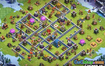 您村庄＃10158的顶级COC市政厅12个基本布局和地图