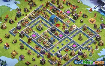 顶级COC市政厅12基本布局：地图和链接＃9756