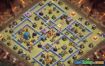 Top CoC Town Hall 12 układów bazowych: wojna, trofeum i mapy #16439