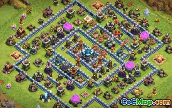 Topp COC Town Hall 13 Baslayouter för jordbruk och troféer #14897