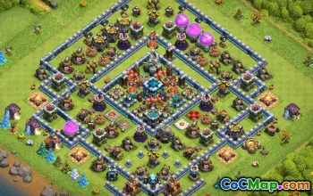 Top COC Town Hall 13 Diseños y enlaces base para el éxito #12979