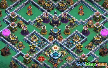 Top CoC Town Hall 13 Layouts e mapas de base para casa e guerra #14850