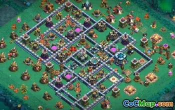 Topp COC Town Hall 13 Baslayouter: Trophy & Farming Maps #15160