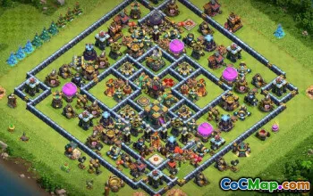최고 Coc Town Hall 14 기본 레이아웃 : 농업 및 트로피 맵 #13518