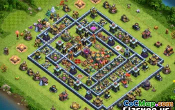 Topp COC Town Hall 14 Baslayouter: Jordbruk och trofékartor #14119