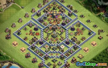 Topp COC Town Hall 14 Baslayouter - Jordbruk och trofékartor #14268