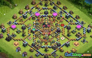 Topp COC Town Hall 14 Baslayouter: Jordbruk och trofékartor #15115