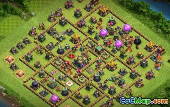 Top CoC Town Hall 14 Plans et cartes de base - Copiez maintenant ! #16475