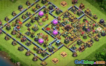 Topp COC Town Hall 14 baslayouter och kartor för jordbruk #14636