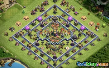 Topp COC Town Hall 14 baslayouter och kartor för jordbruk och troféer #14704
