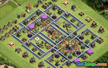 Top Coc Town Hall 14 Base Düzenleri ve Başarı için Haritalar #14706