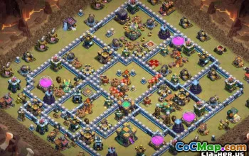 COC Town Hall 14 ბაზის განლაგება და რუქები #13004 ომისთვის