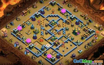 Tata Letak & Peta Pangkalan Kota Top Coc 14 untuk Perang #13345