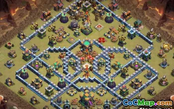 Top Coc Town Hall 14 Temel Düzenler ve Savaş ve Kupa için Haritalar #13758