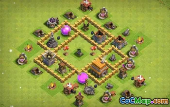 Top COC Primăria 5 Aspecte de bază și hărți pentru război și trofee #15640