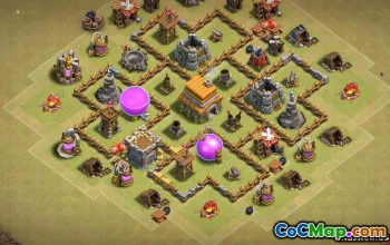 Top Coc Hôtel de ville 6 Mis de base: agriculture, trophée et guerre # 14643