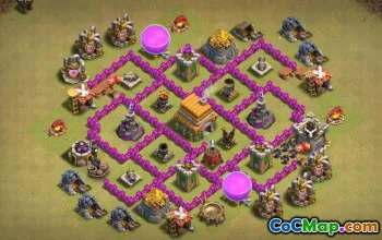 Top CoC Town Hall 6 Base Layouts and Maps for Trophy & War #16596