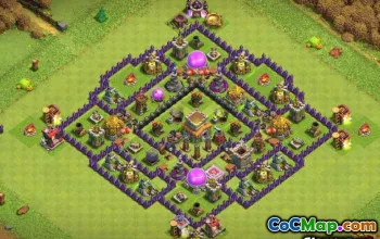 Topp COC Town Hall 8 Baslayouter: Jordbruk och trofékartor #14397