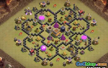 Topp COC Town Hall 8 Baslayouter: Jordbruk, trofé och mer #13829