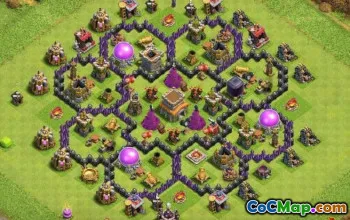 Topp COC Town Hall 8 Baslayouter: Jordbruk, krig och mer #14014