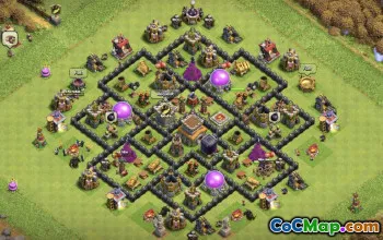 Top Coc Town Hall 8 Basislayouts und Karten für Landwirtschaft & Krieg #15894