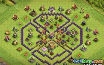 Top Coc Town Hall 8 Basislayouts und Karten für Ihre Strategie Nr. 13427
