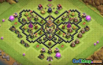 ტოპ COC Town Hall 8 ბაზის განლაგება: ომი, ტროფი და მხიარული რუქები #14189