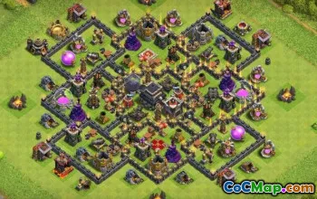 Topp COC Town Hall 9 Baslayouter: Jordbruk, krig och mer #15971