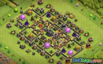 顶级COC市政厅9基本布局和农业链接＃13760