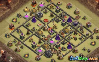 顶级COC市政厅9基础布局和地图 - 立即复制！ ＃15411