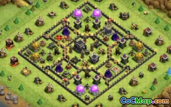 ზედა COC Town Hall 9 ბაზის განლაგება და რუქები ყველა საჭიროებისთვის #12330