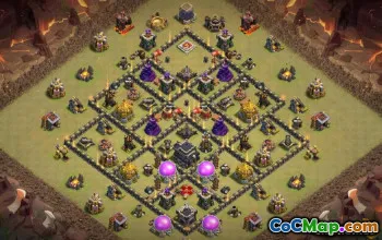 Top Coc Town Hall 9 ბაზის განლაგება და რუქები წარმატებისთვის #11495