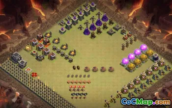 COC Town Hall 9 ბაზის განლაგება და რუქები წარმატებისთვის #12512