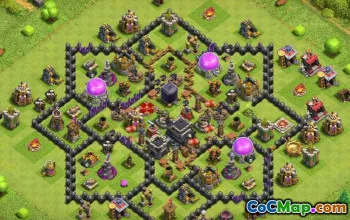 Top COC Town Hall 9 Layout di base e mappe per il successo #12769
