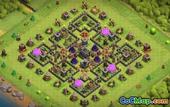 Topp COC Town Hall 9 Baslayouter och kartor för framgång #16256