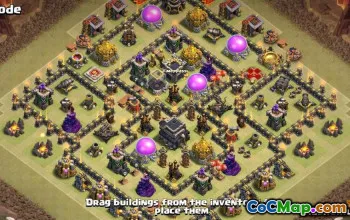शीर्ष COC टाउन हॉल 9 बेस लेआउट और मैप्स फॉर वॉर #13490